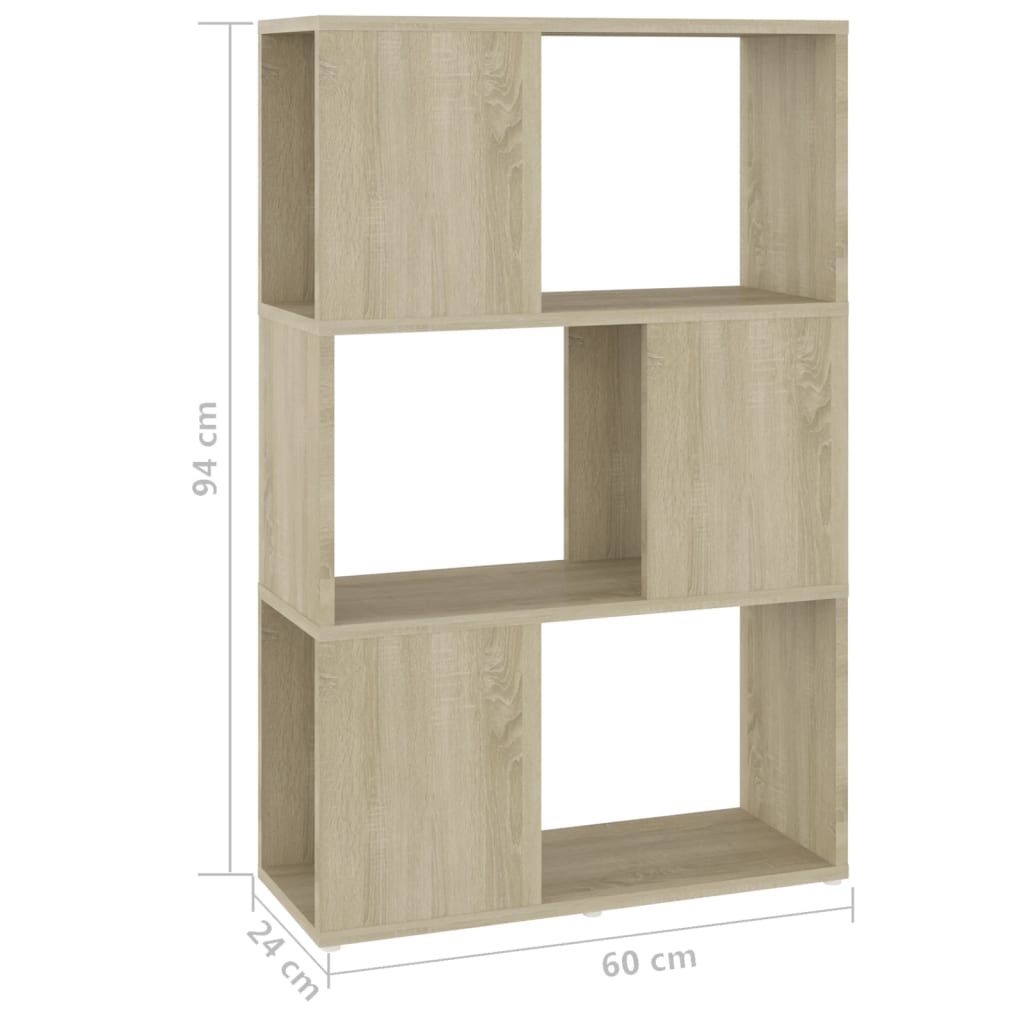 vidaXL Bibliotecă/Separator cameră, stejar sonoma, 60x24x94 cm, PAL vidaXL Bibliotecă/Separator cameră, stejar sonoma, 60x24x94 cm, PAL