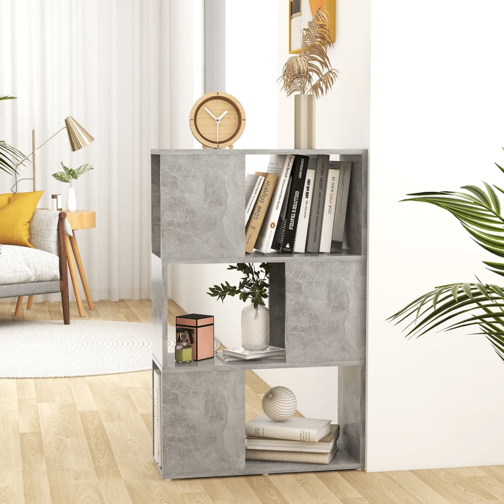 vidaXL Bibliotecă/Separator cameră, gri beton, 60x24x94 cm, PAL vidaXL Bibliotecă/Separator cameră, gri beton, 60x24x94 cm, PAL