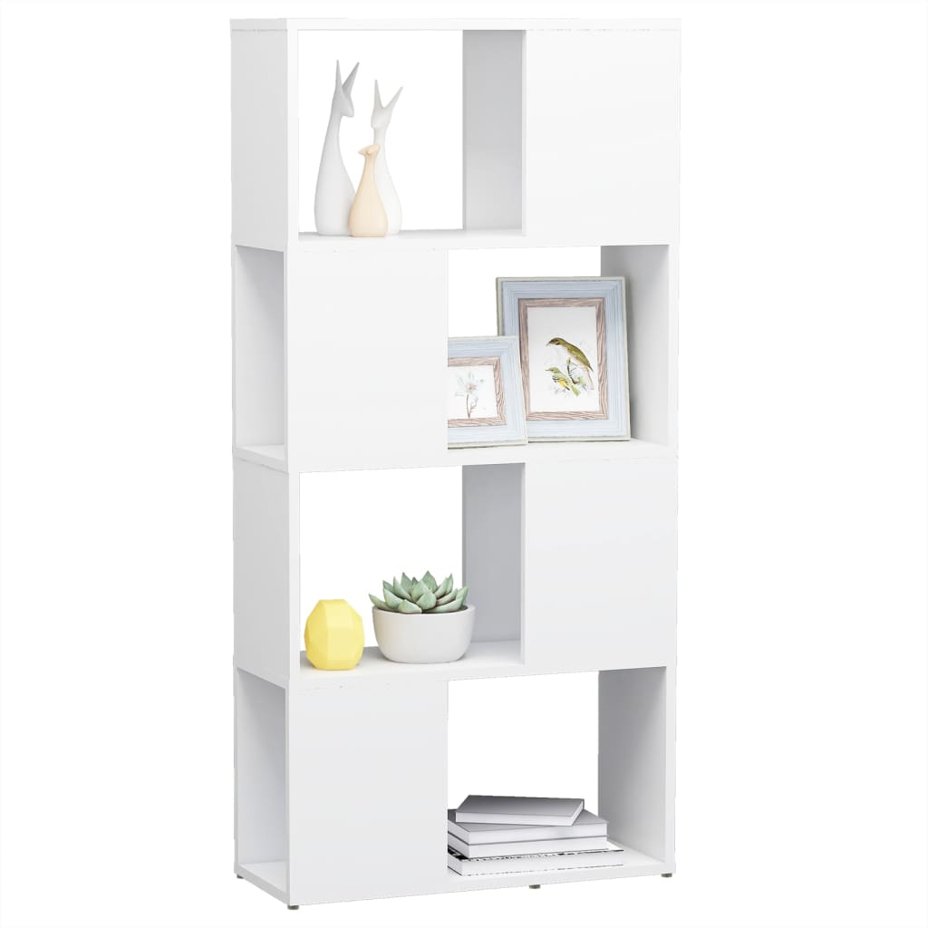 vidaXL Bibliotecă/Separator cameră, alb, 60x24x124,5 cm, PAL