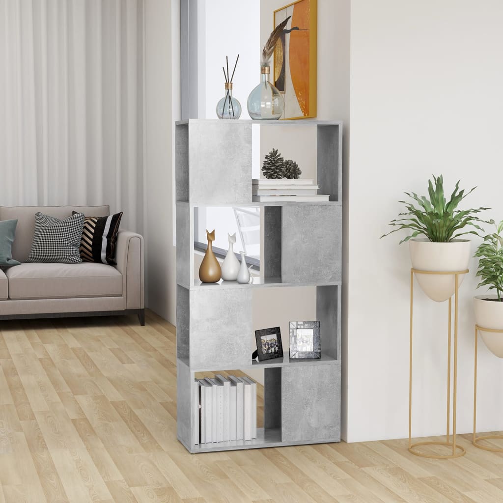 vidaXL Bibliotecă/Separator cameră, gri beton, 60x24x124,5 cm vidaXL Bibliotecă/Separator cameră, gri beton, 60x24x124,5 cm