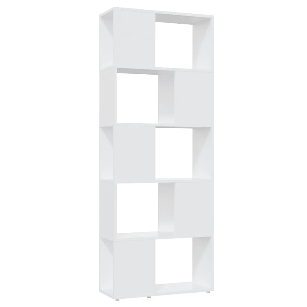 vidaXL Bibliotecă/Separator cameră, alb, 60x24x155 cm, PAL
