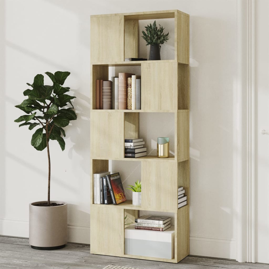 vidaXL Bibliotecă/Separator cameră, stejar sonoma, 60x24x155 cm vidaXL Bibliotecă/Separator cameră, stejar sonoma, 60x24x155 cm