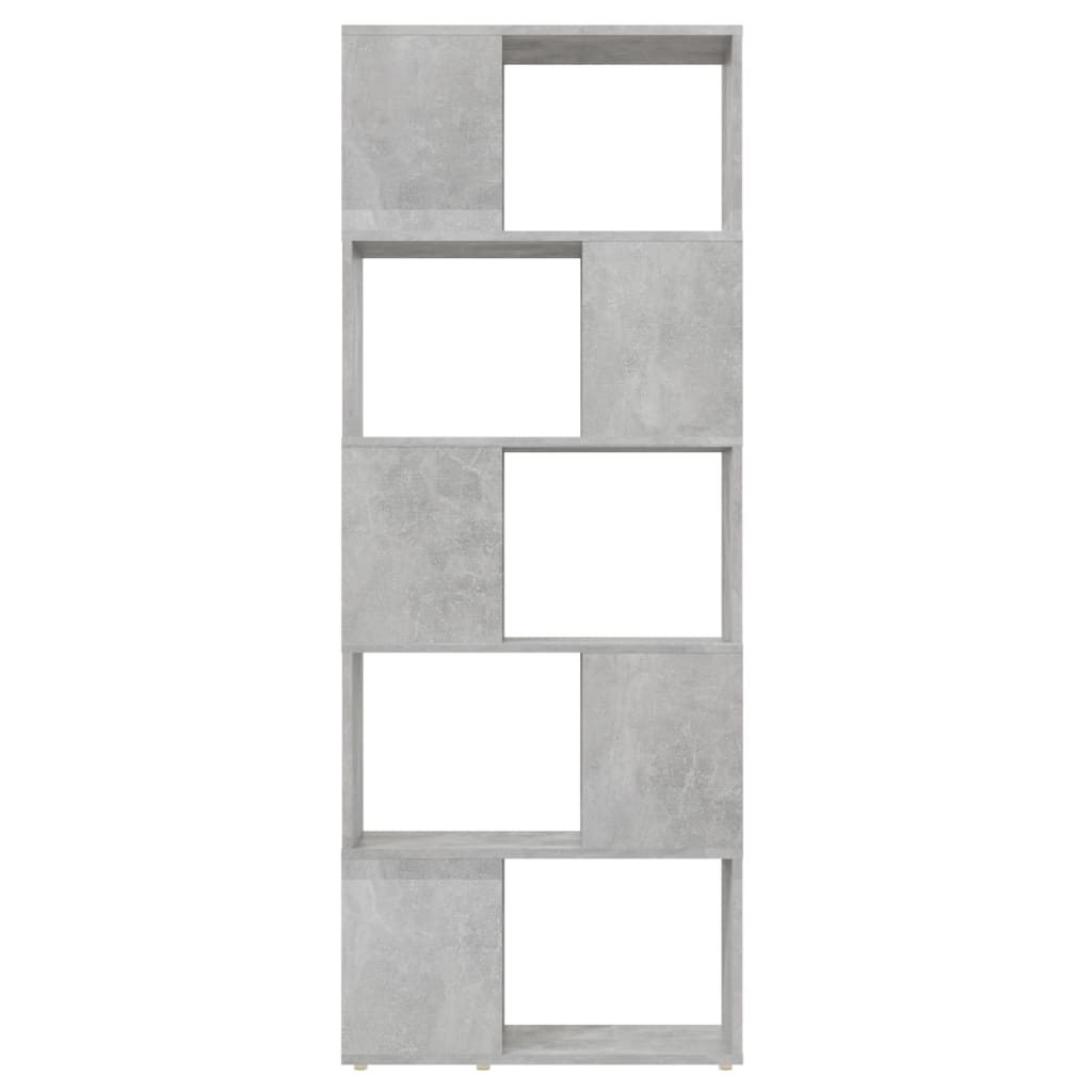 vidaXL Bibliotecă/Separator cameră, gri beton, 60x24x155 cm