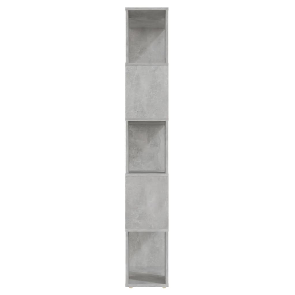 vidaXL Bibliotecă/Separator cameră, gri beton, 60x24x155 cm