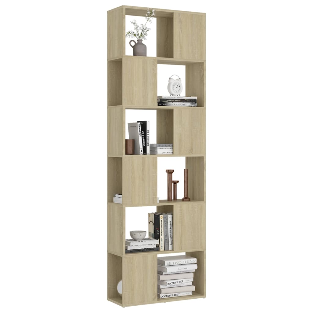 vidaXL Bibliotecă/Separator cameră, stejar sonoma, 60x24x186 cm, PAL vidaXL Bibliotecă/Separator cameră, stejar sonoma, 60x24x186 cm, PAL