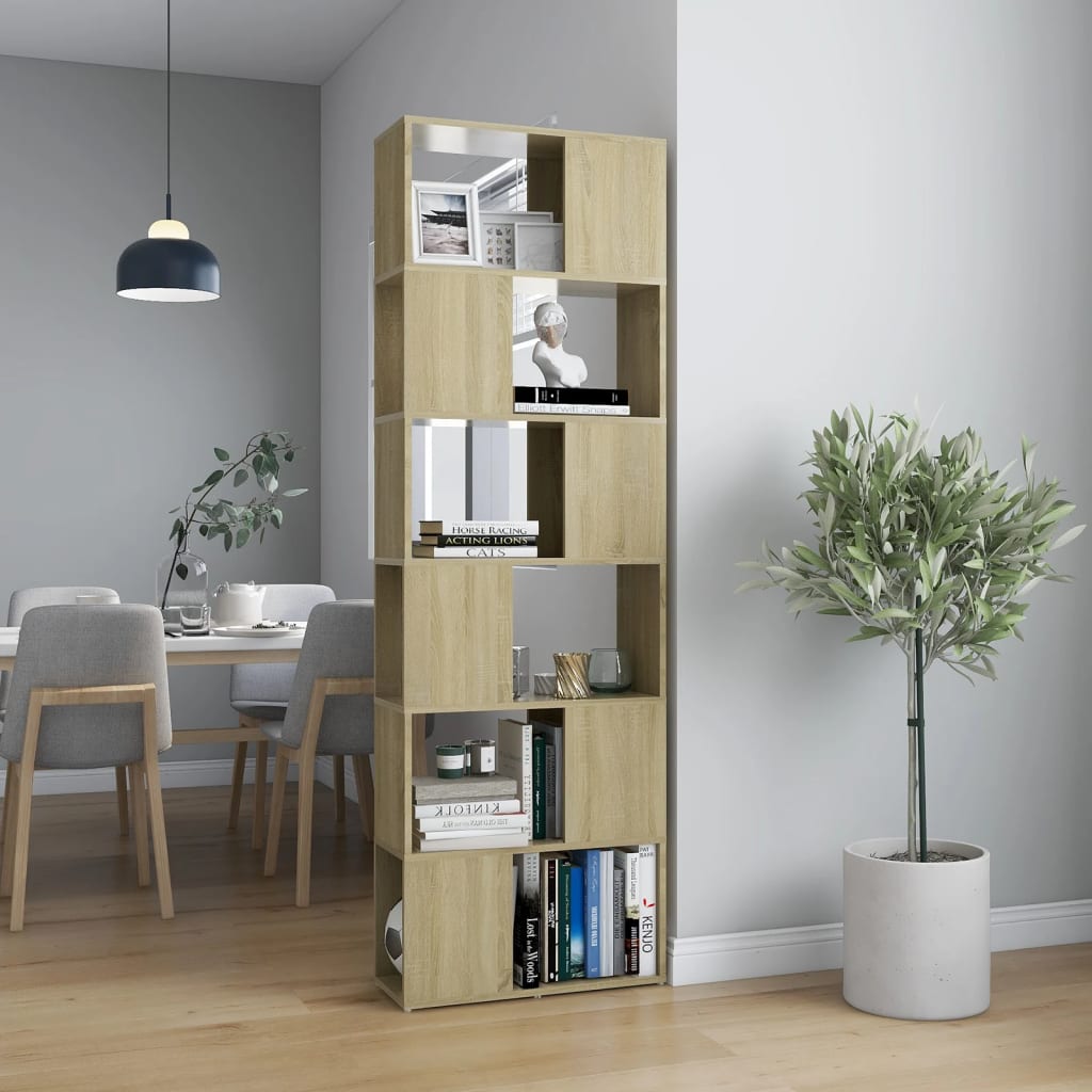vidaXL Bibliotecă/Separator cameră, stejar sonoma, 60x24x186 cm, PAL vidaXL Bibliotecă/Separator cameră, stejar sonoma, 60x24x186 cm, PAL