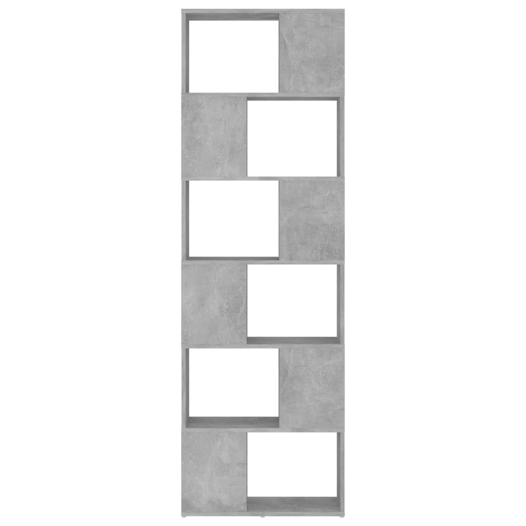 vidaXL Bibliotecă/Separator cameră, gri beton, 60x24x186 cm, PAL