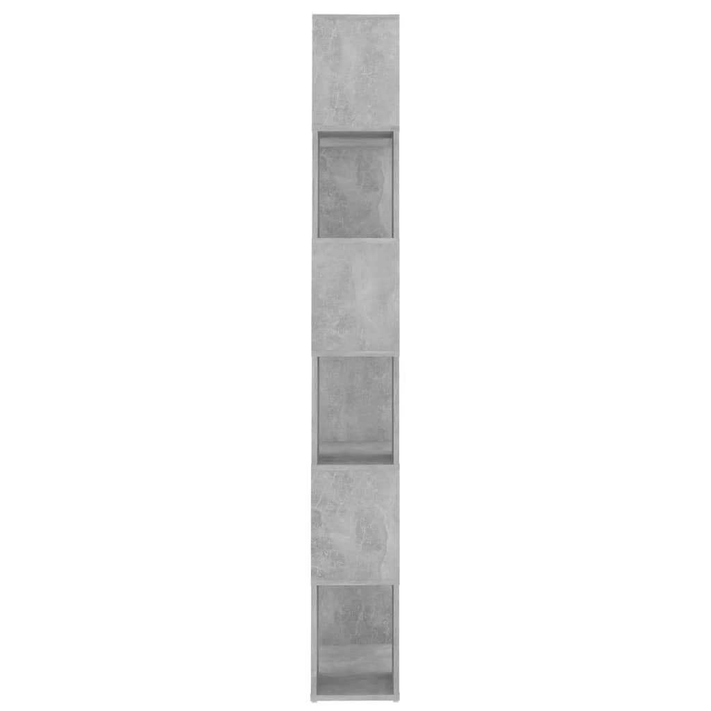 vidaXL Bibliotecă/Separator cameră, gri beton, 60x24x186 cm, PAL
