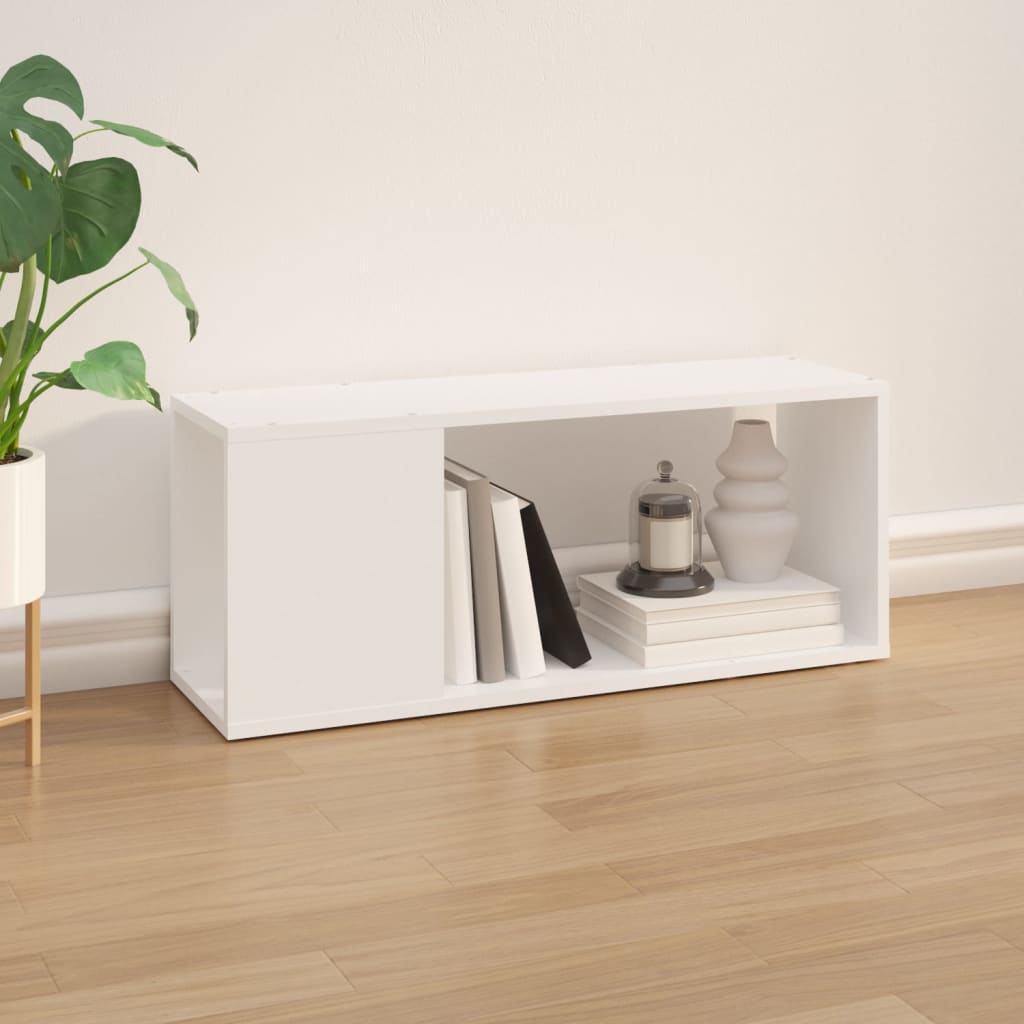vidaXL Comodă TV, alb, 80x24x32 cm, lemn prelucrat vidaXL Comodă TV, alb, 80x24x32 cm, lemn prelucrat