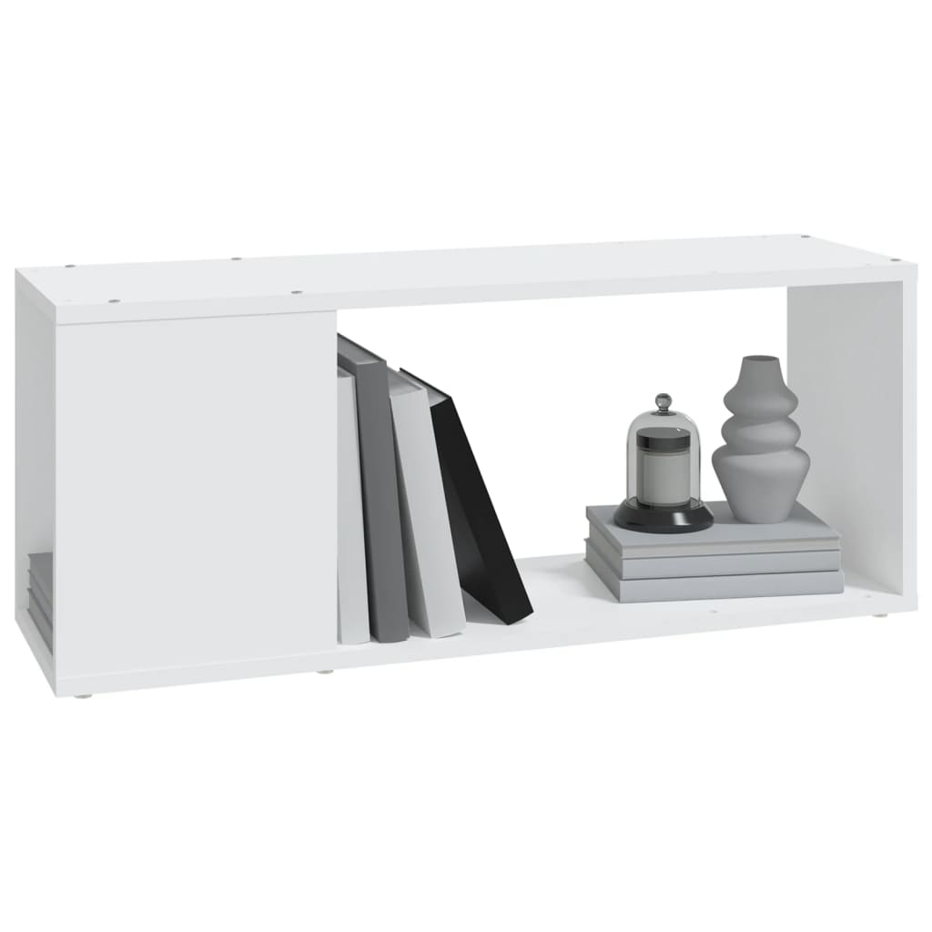 vidaXL Comodă TV, alb, 80x24x32 cm, lemn prelucrat vidaXL Comodă TV, alb, 80x24x32 cm, lemn prelucrat