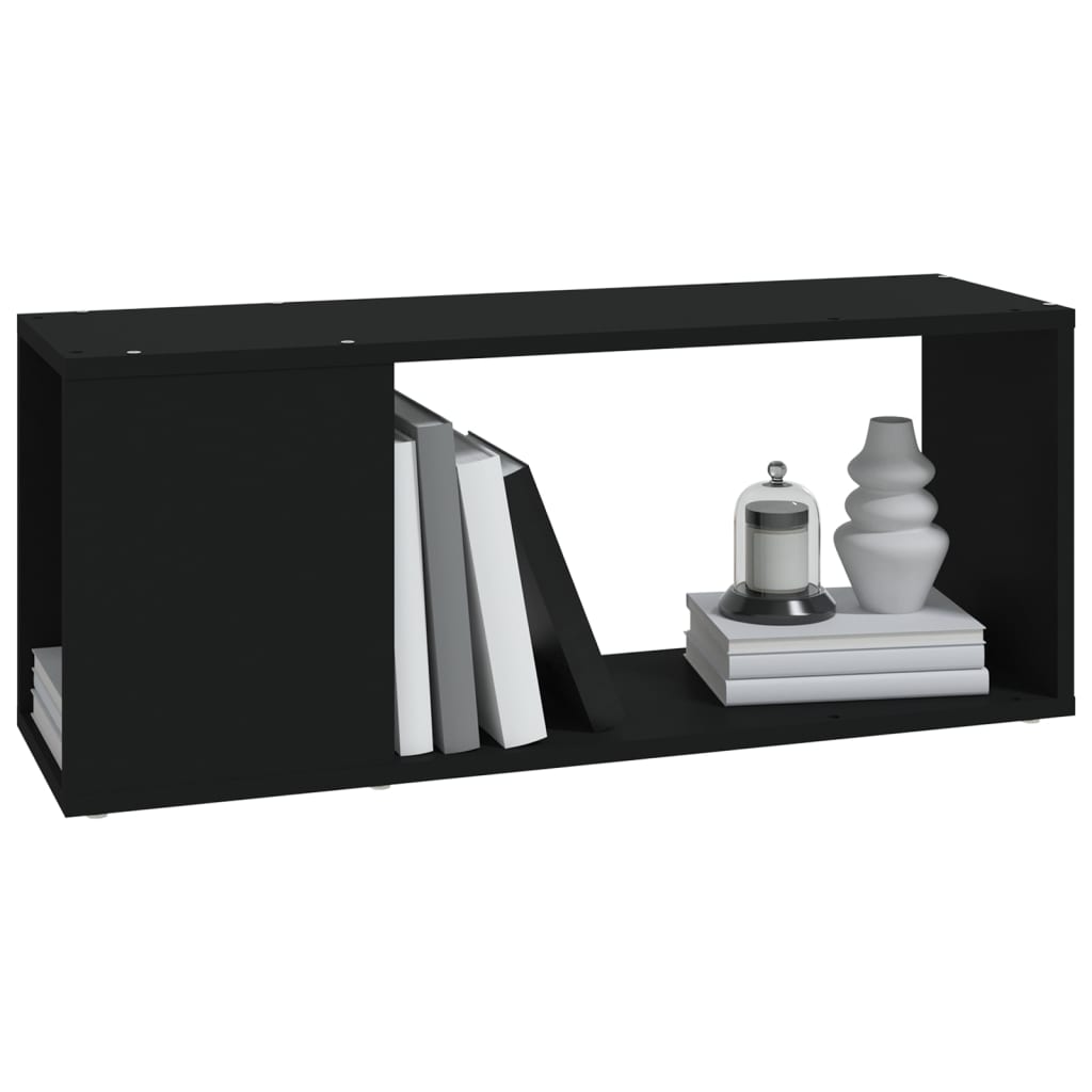 vidaXL Comodă TV, negru, 80x24x32 cm, PAL vidaXL Comodă TV, negru, 80x24x32 cm, PAL
