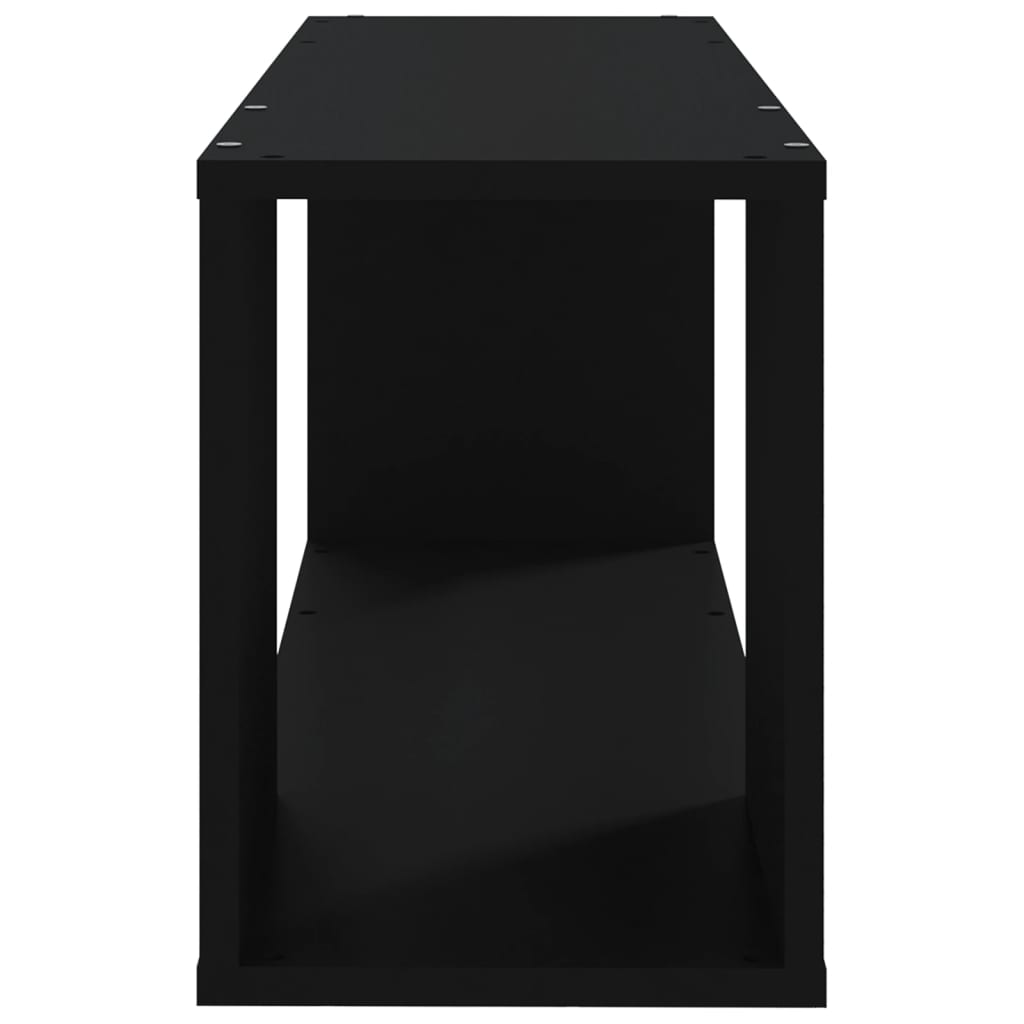vidaXL Comodă TV, negru, 80x24x32 cm, PAL vidaXL Comodă TV, negru, 80x24x32 cm, PAL
