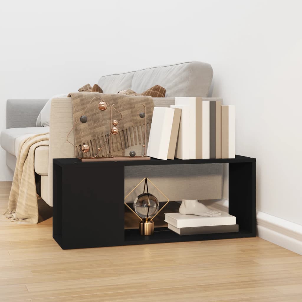 vidaXL Comodă TV, negru, 80x24x32 cm, PAL vidaXL Comodă TV, negru, 80x24x32 cm, PAL