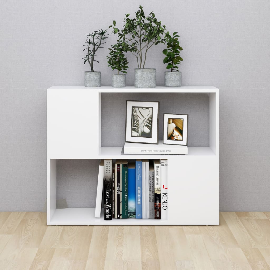 vidaXL Comodă TV, alb, 80x24x63 cm, PAL vidaXL Comodă TV, alb, 80x24x63 cm, PAL