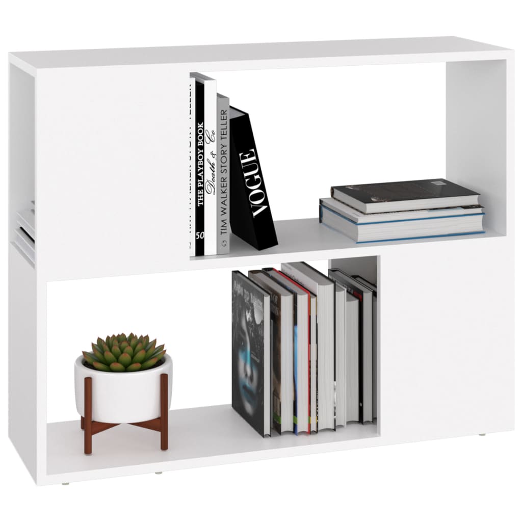 vidaXL Comodă TV, alb, 80x24x63 cm, PAL vidaXL Comodă TV, alb, 80x24x63 cm, PAL
