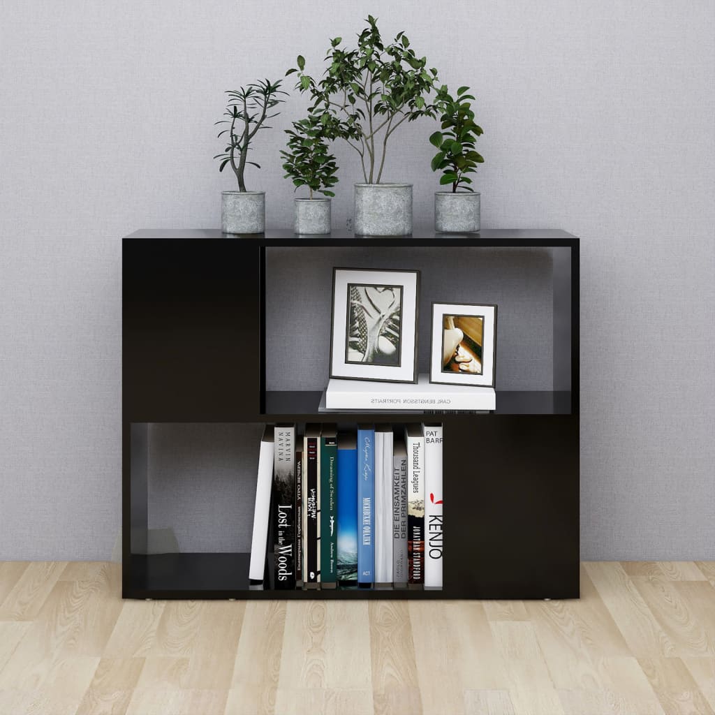 vidaXL Comodă TV, negru, 80x24x63 cm, PAL vidaXL Comodă TV, negru, 80x24x63 cm, PAL