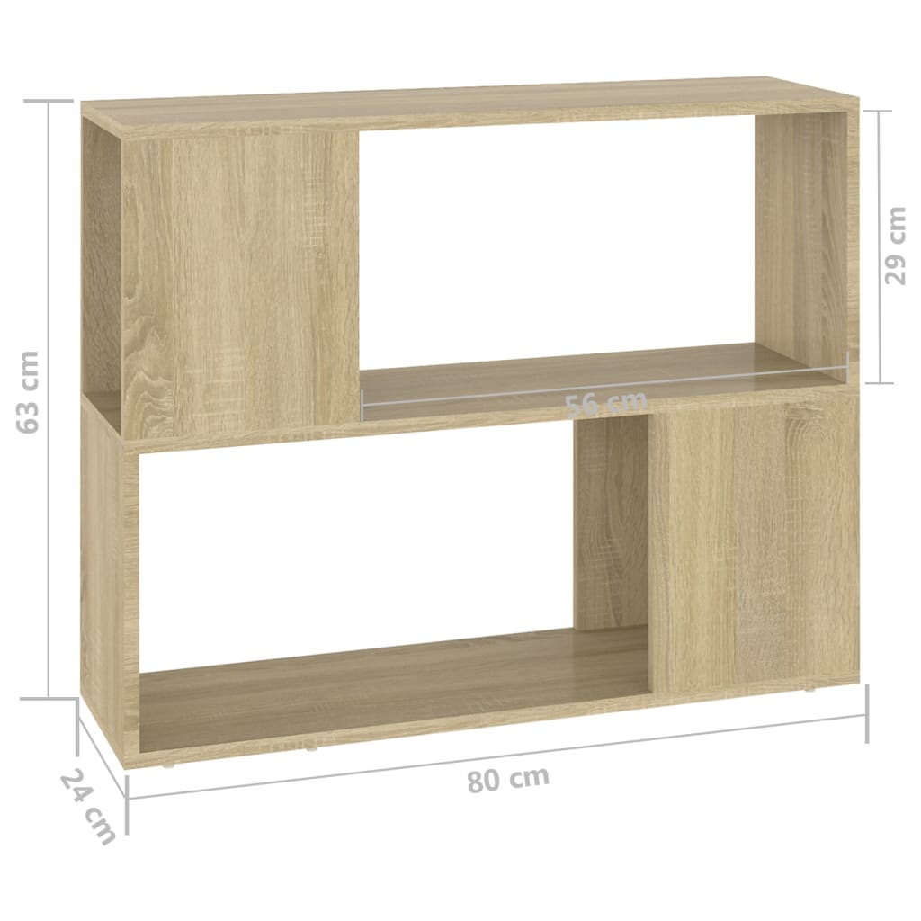 vidaXL Comodă TV, stejar sonoma, 80x24x63 cm, PAL vidaXL Comodă TV, stejar sonoma, 80x24x63 cm, PAL