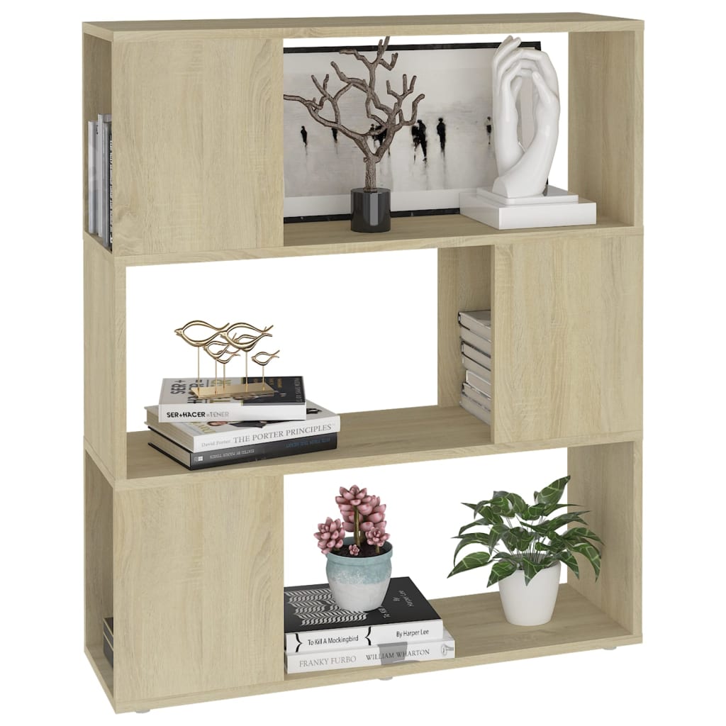 vidaXL Bibliotecă/Separator cameră, stejar sonoma, 80x24x94 cm, PAL vidaXL Bibliotecă/Separator cameră, stejar sonoma, 80x24x94 cm, PAL