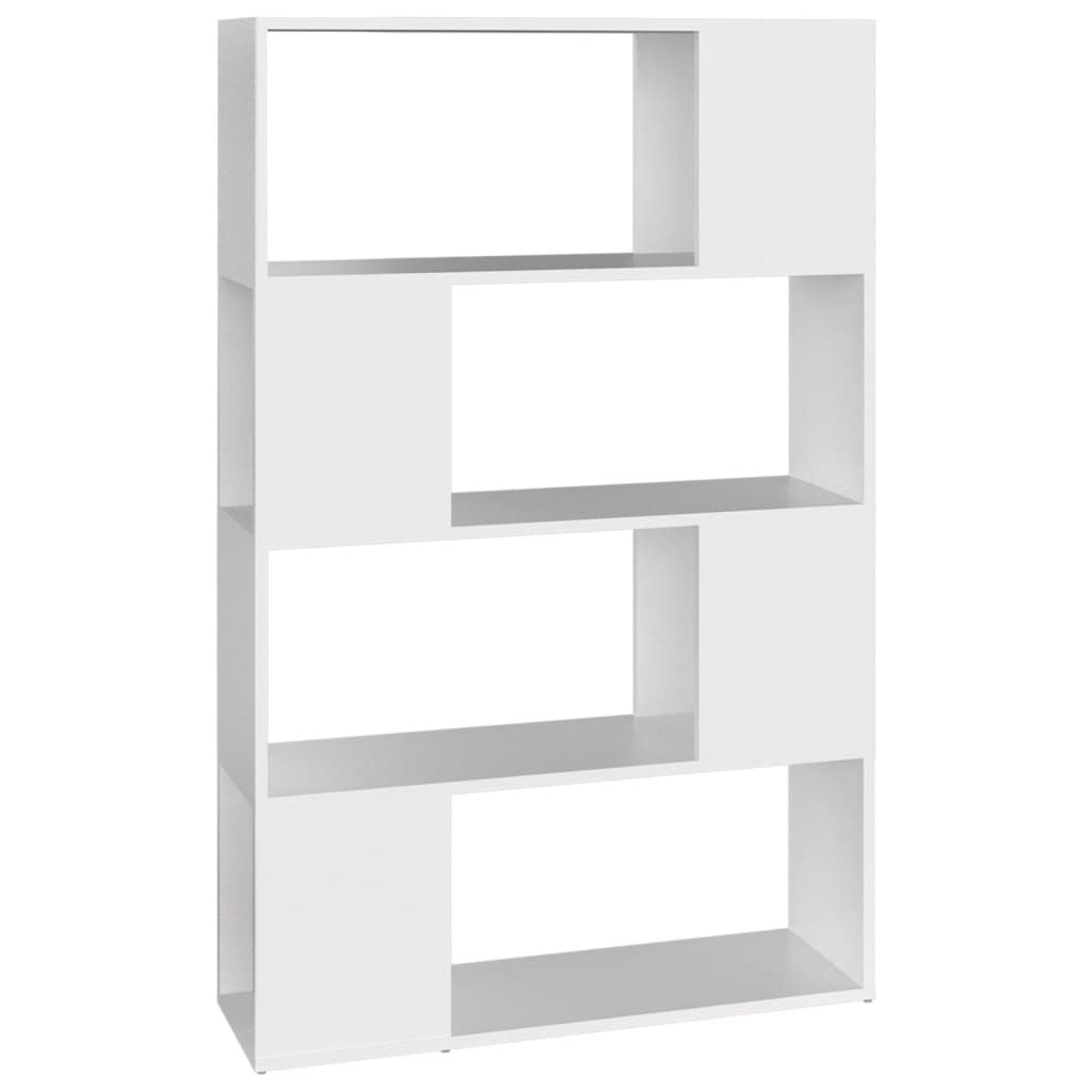 vidaXL Bibliotecă/Separator cameră, alb, 80x24x124,5 cm, PAL