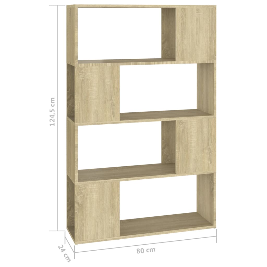 vidaXL Bibliotecă/Separator cameră stejar sonoma 80x24x124,5 cm PAL vidaXL Bibliotecă/Separator cameră stejar sonoma 80x24x124,5 cm PAL