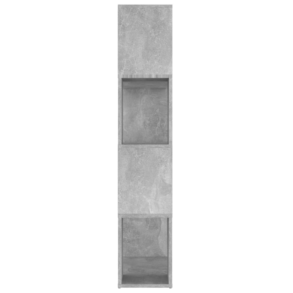 vidaXL Bibliotecă/Separator cameră, gri beton, 80x24x124,5 cm, PAL