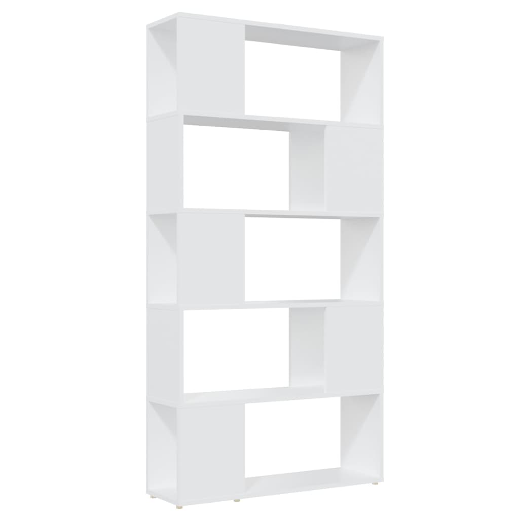 vidaXL Bibliotecă/Separator cameră, alb, 80x24x155 cm, PAL