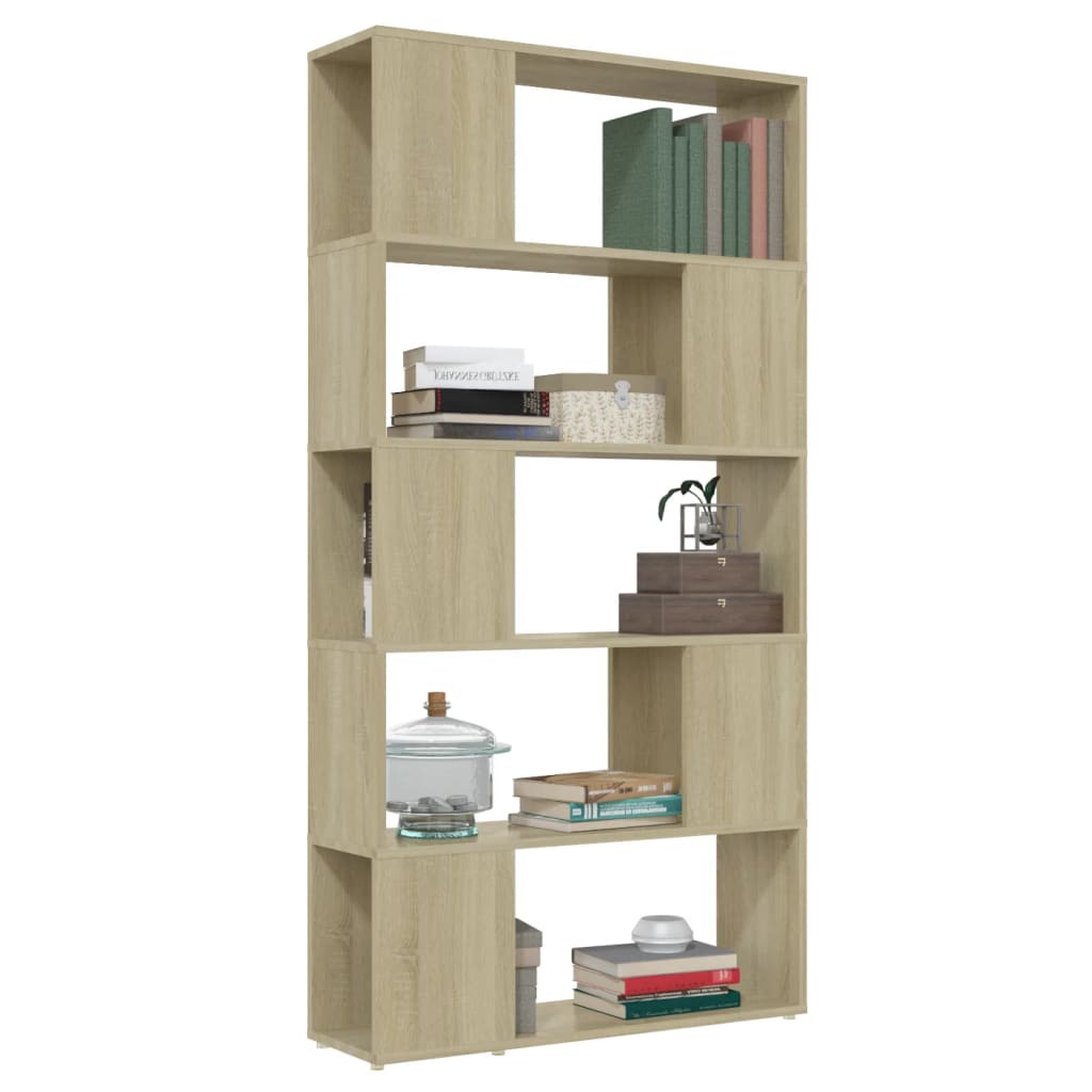 vidaXL Bibliotecă/Separator cameră, stejar Sonoma, 80x24x155 cm, PAL vidaXL Bibliotecă/Separator cameră, stejar Sonoma, 80x24x155 cm, PAL