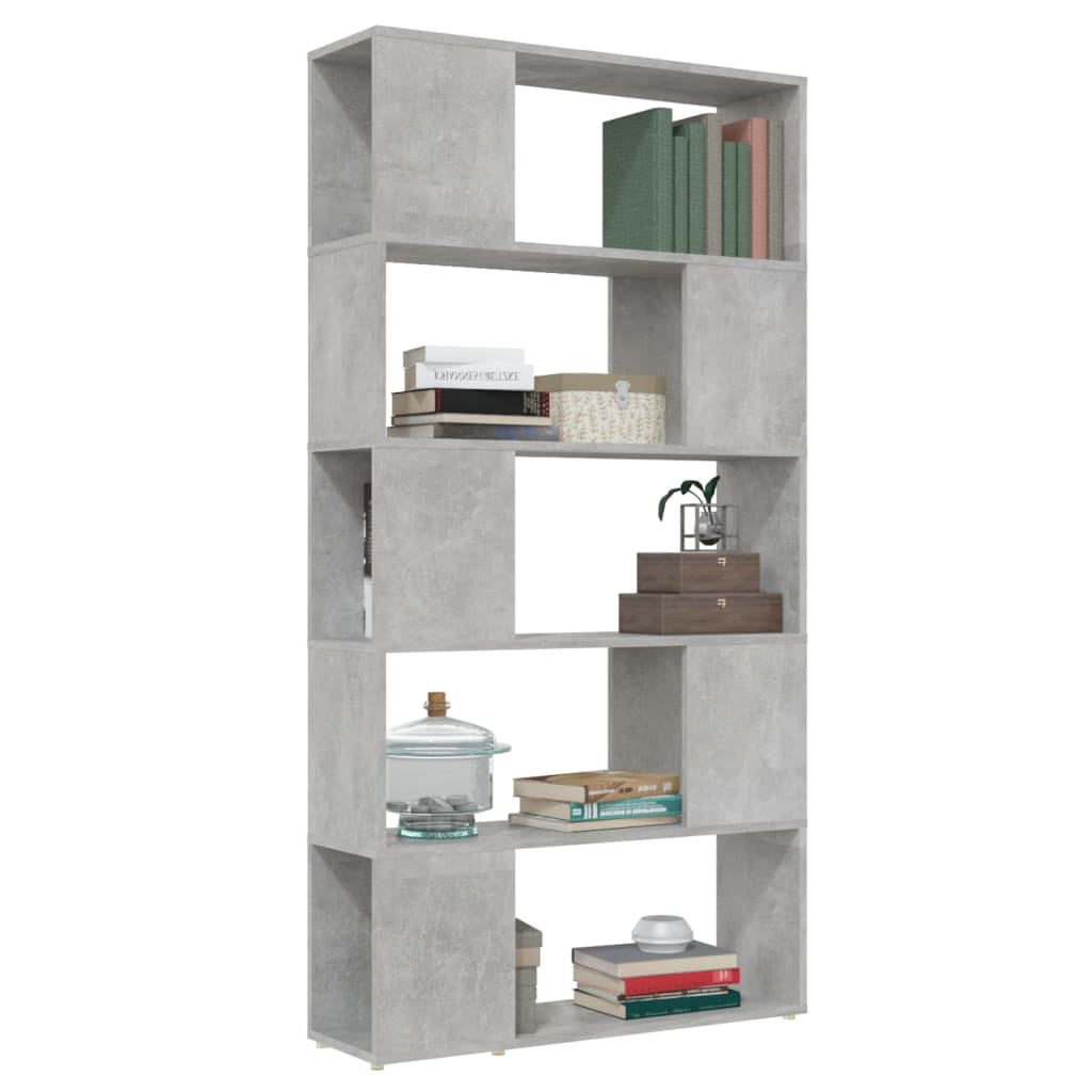 vidaXL Bibliotecă/Separator cameră, gri beton, 80x24x155 cm, PAL vidaXL Bibliotecă/Separator cameră, gri beton, 80x24x155 cm, PAL
