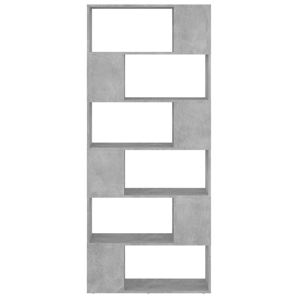 vidaXL Bibliotecă/Separator cameră, gri beton, 80x24x186 cm, PAL vidaXL Bibliotecă/Separator cameră, gri beton, 80x24x186 cm, PAL