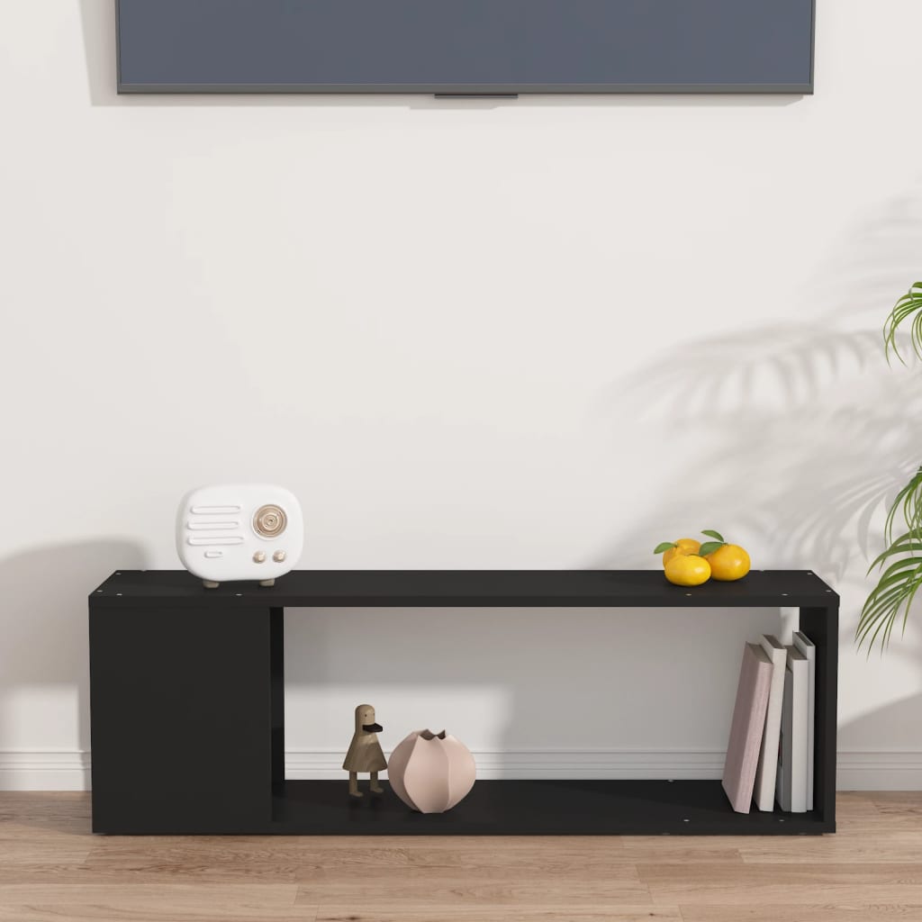 vidaXL Comodă TV, negru, 100x24x32 cm, PAL vidaXL Comodă TV, negru, 100x24x32 cm, PAL