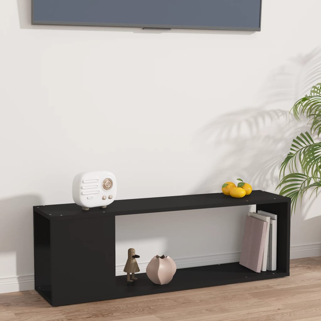 vidaXL Comodă TV, negru, 100x24x32 cm, PAL vidaXL Comodă TV, negru, 100x24x32 cm, PAL