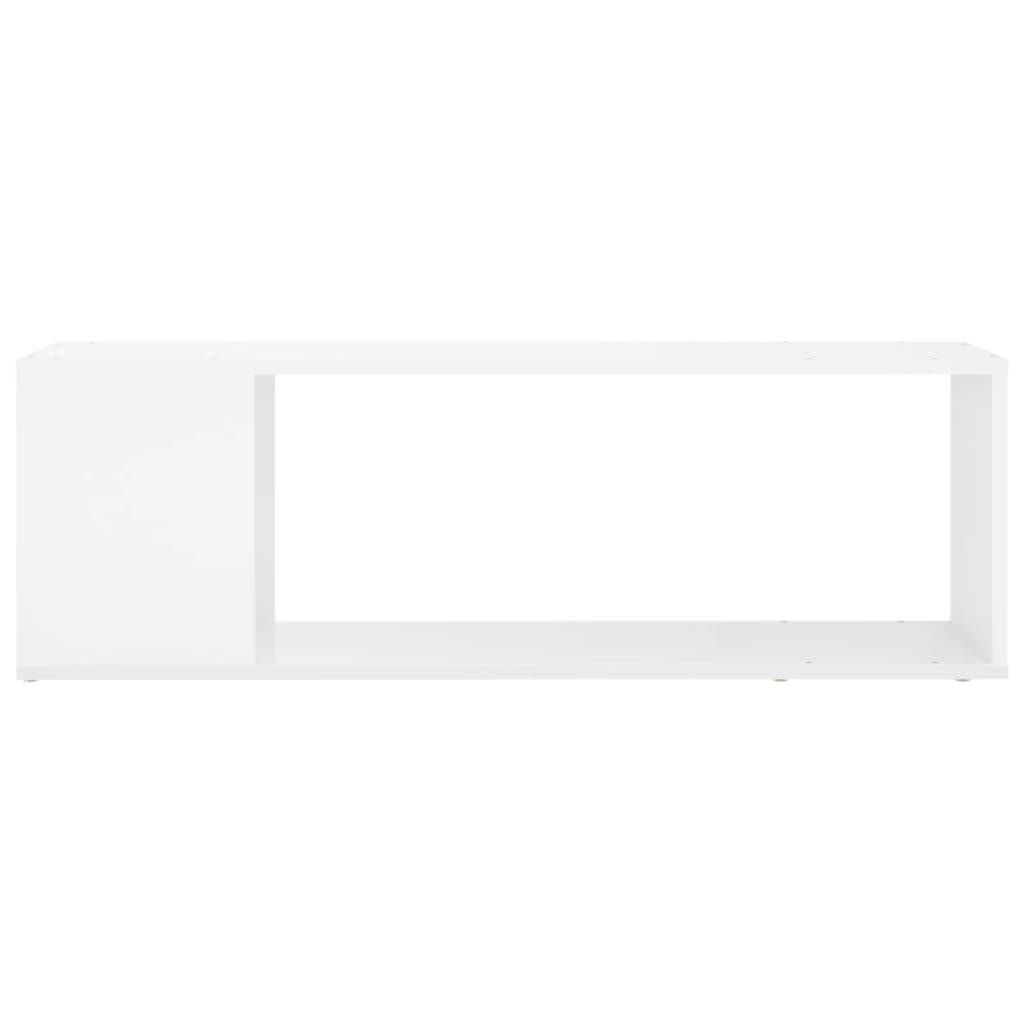 vidaXL Comodă TV, alb extralucios, 100x24x32 cm, PAL vidaXL Comodă TV, alb extralucios, 100x24x32 cm, PAL