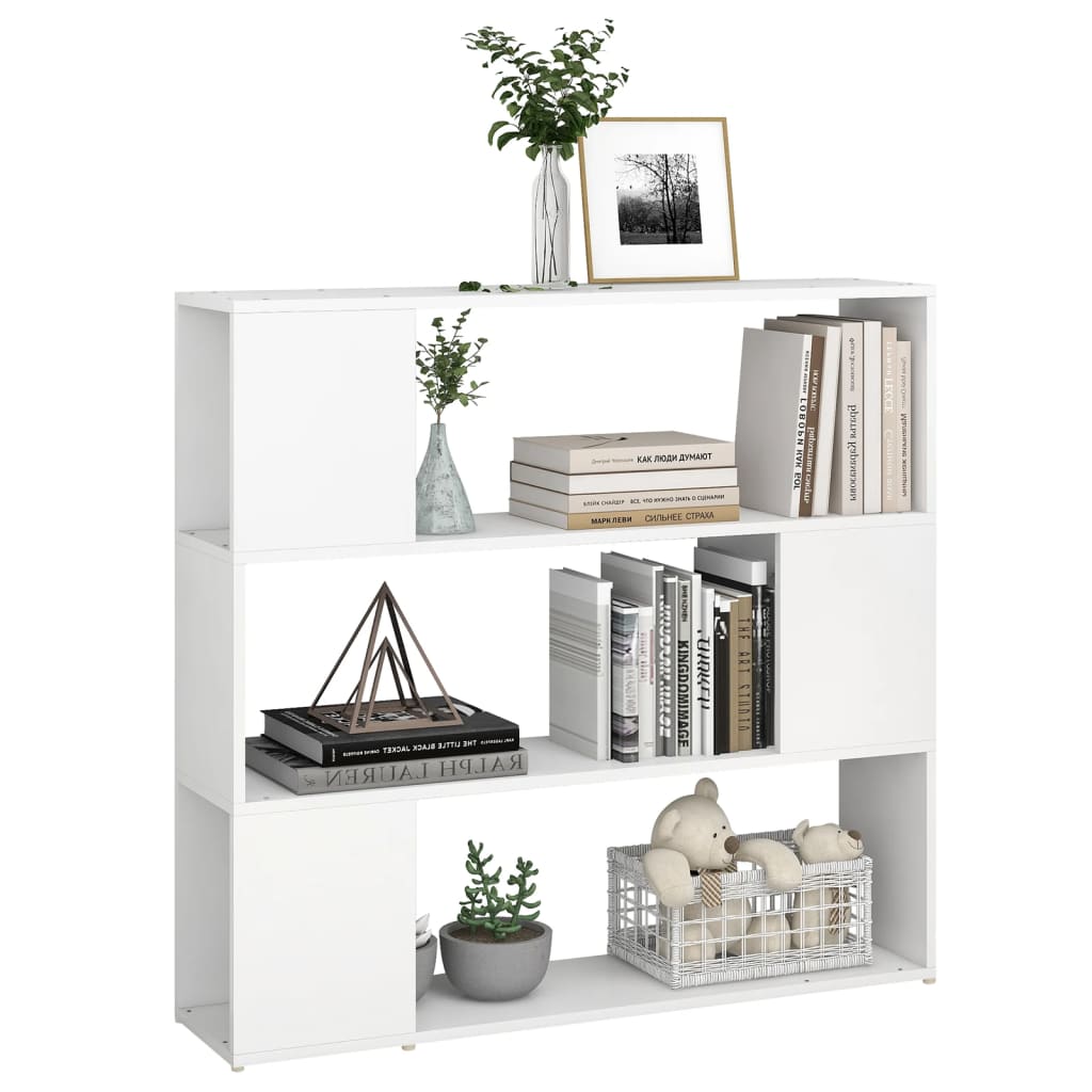 vidaXL Bibliotecă/Separator cameră, alb, 100x24x94 cm vidaXL Bibliotecă/Separator cameră, alb, 100x24x94 cm