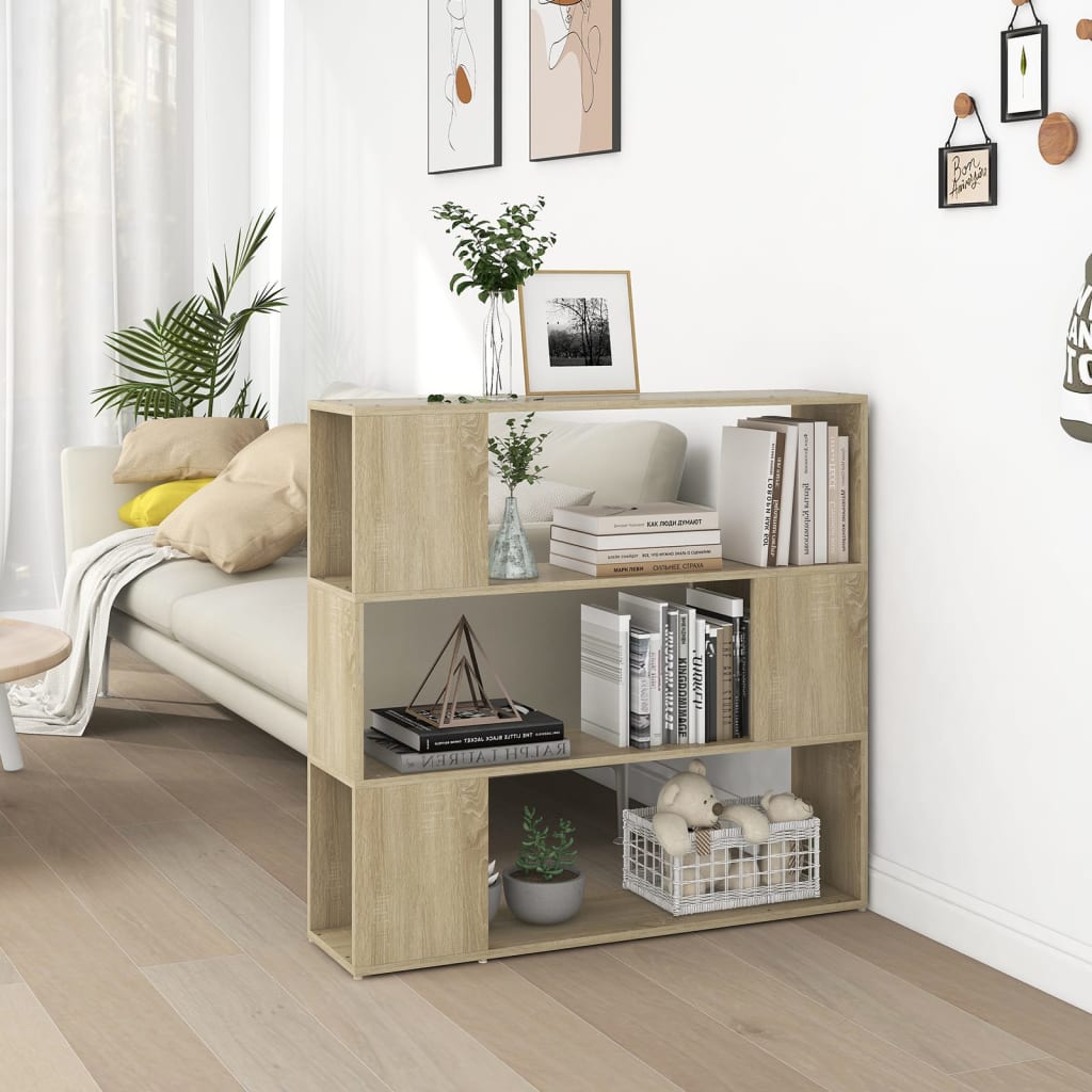vidaXL Bibliotecă/Separator cameră, stejar sonoma, 100x24x94 cm vidaXL Bibliotecă/Separator cameră, stejar sonoma, 100x24x94 cm