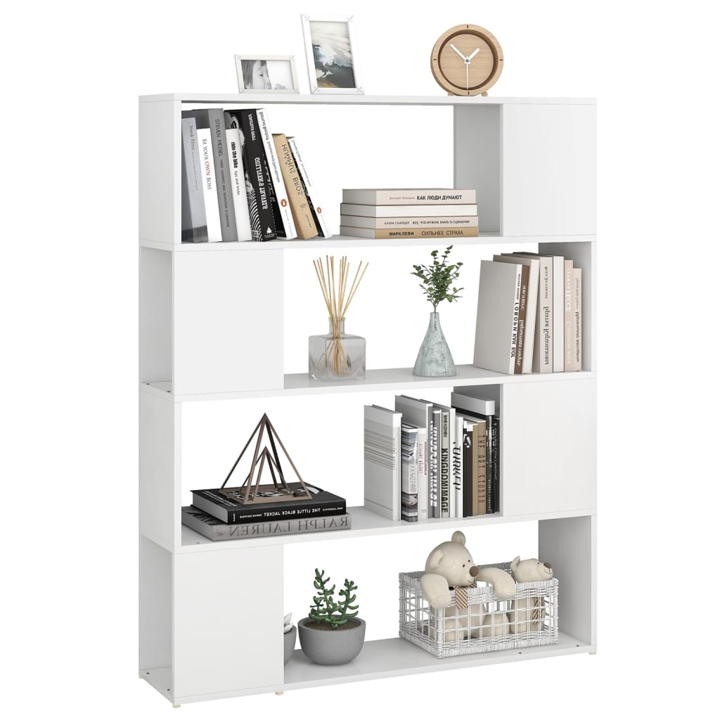 vidaXL Bibliotecă/Separator cameră, alb, 100x24x124 cm