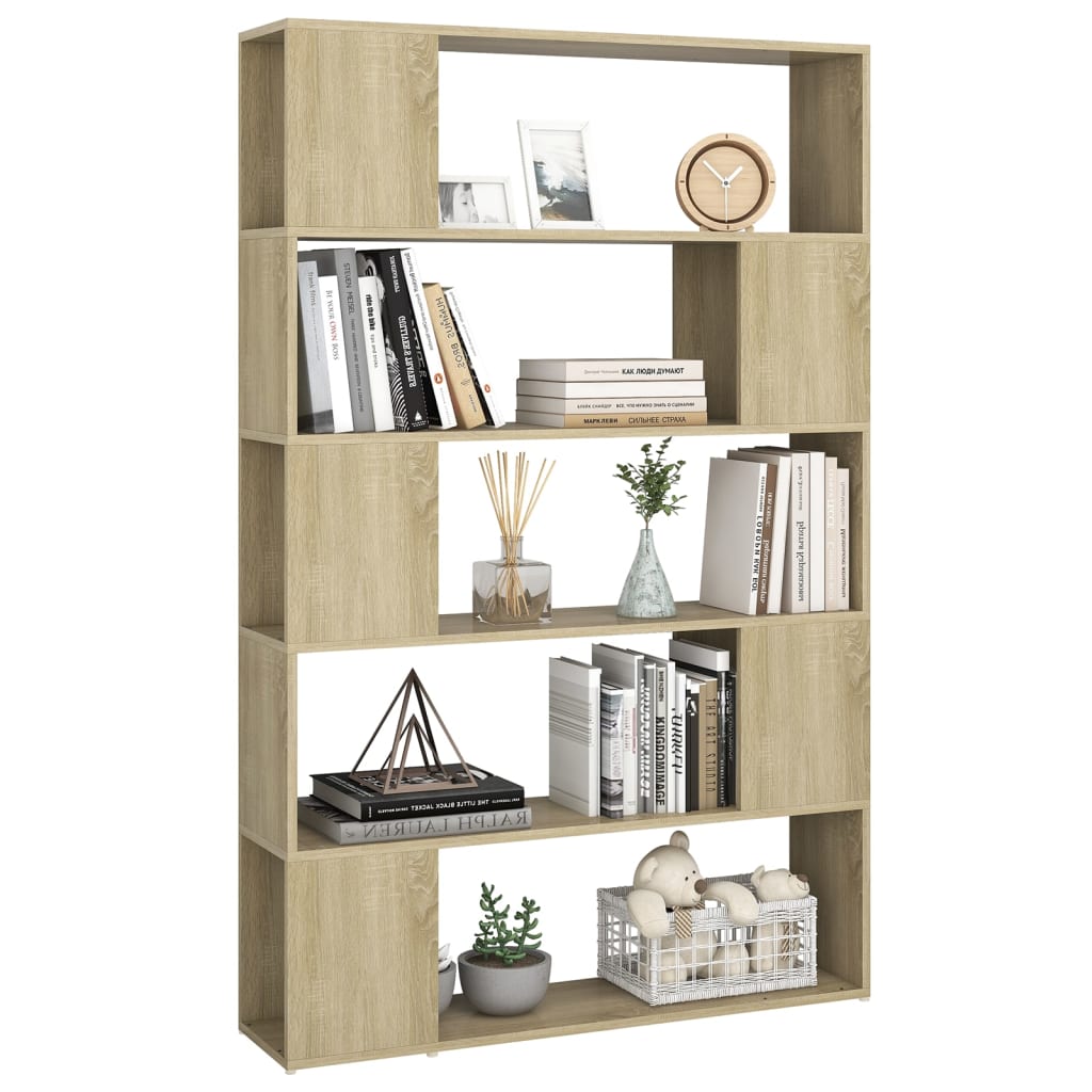vidaXL Bibliotecă/Separator cameră, stejar sonoma, 100x24x155 cm PAL vidaXL Bibliotecă/Separator cameră, stejar sonoma, 100x24x155 cm PAL