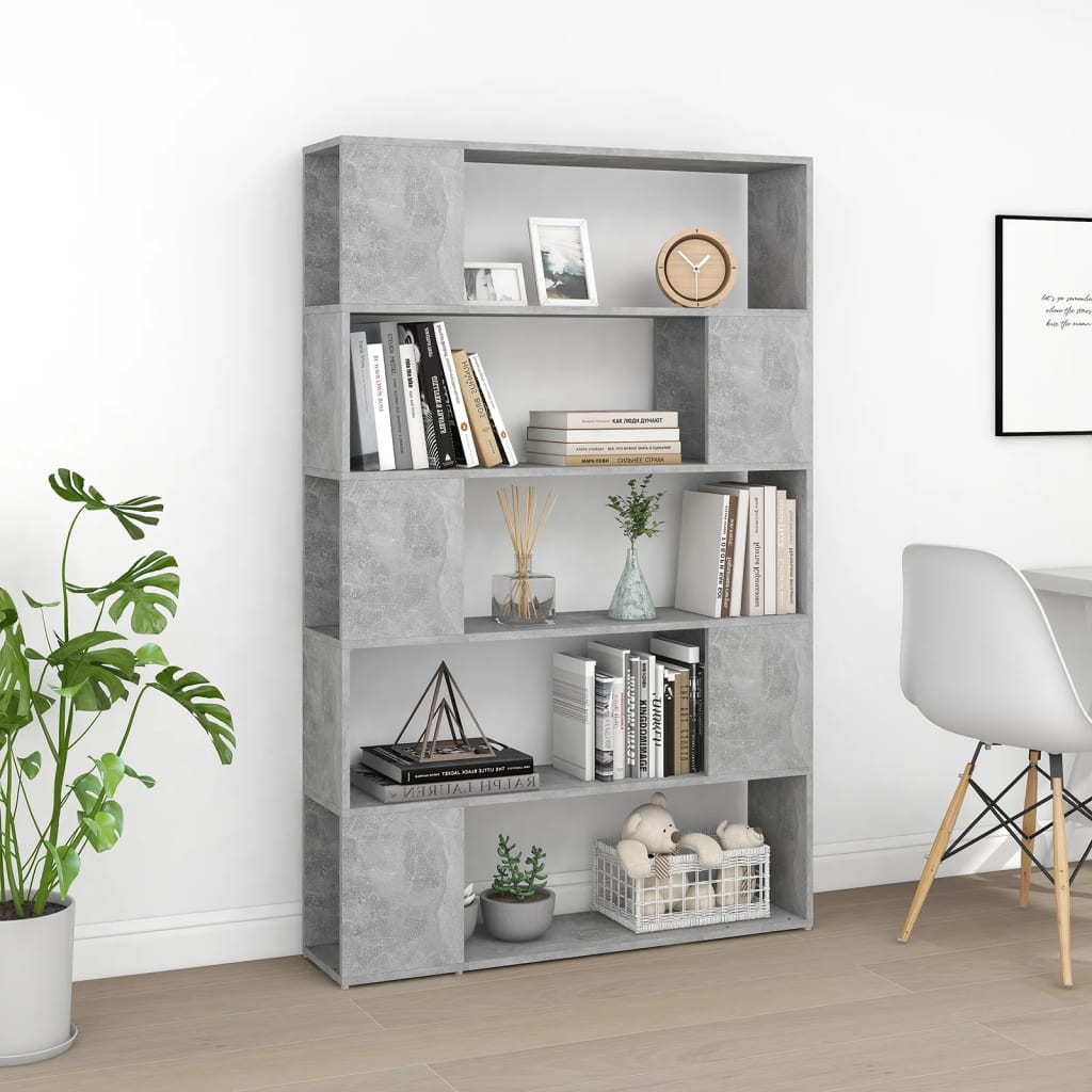 vidaXL Bibliotecă/Separator cameră, gri beton, 100x24x155 cm, PAL vidaXL Bibliotecă/Separator cameră, gri beton, 100x24x155 cm, PAL
