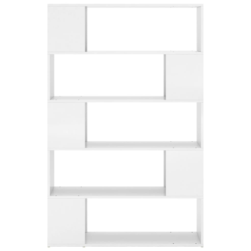 vidaXL Bibliotecă/Separator, alb extralucios, lemn prelucrat vidaXL Bibliotecă/Separator, alb extralucios, lemn prelucrat