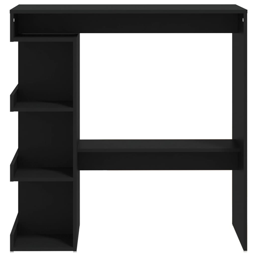 vidaXL Masă bar cu raft de depozitare, negru, 100x50x101,5 cm, PAL vidaXL Masă bar cu raft de depozitare, negru, 100x50x101,5 cm, PAL