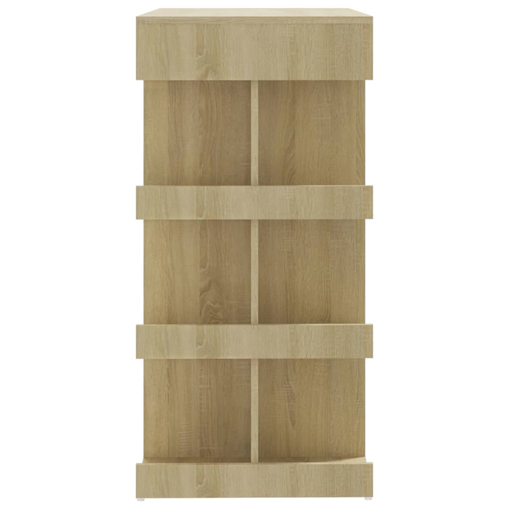vidaXL Masă bar cu raft depozitare stejar sonoma 100x50x101,5 cm PAL vidaXL Masă bar cu raft depozitare stejar sonoma 100x50x101,5 cm PAL