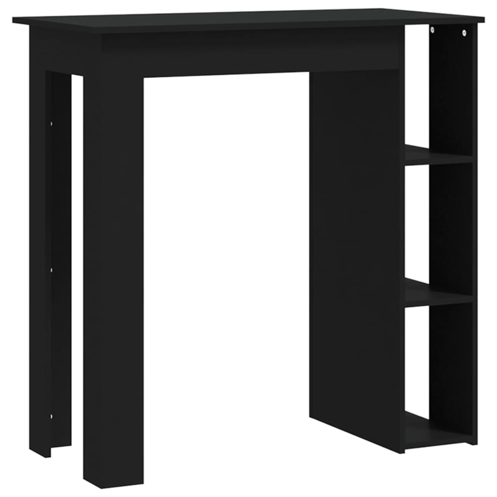 vidaXL Masă de bar cu raft, negru, 102x50x103,5 cm, PAL vidaXL Masă de bar cu raft, negru, 102x50x103,5 cm, PAL