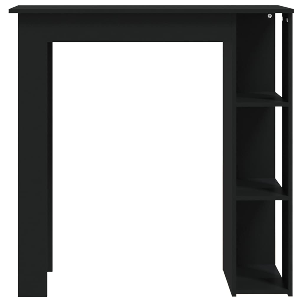 vidaXL Masă de bar cu raft, negru, 102x50x103,5 cm, PAL vidaXL Masă de bar cu raft, negru, 102x50x103,5 cm, PAL
