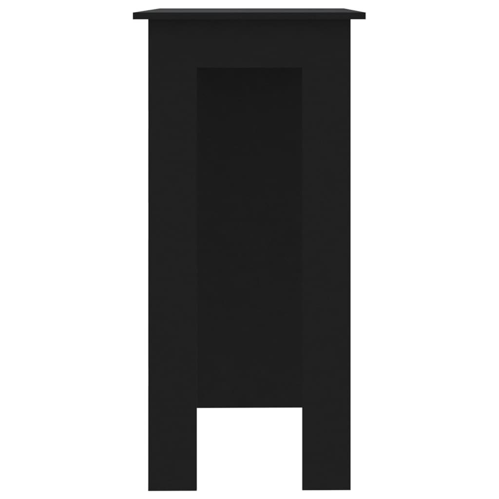 vidaXL Masă de bar cu raft, negru, 102x50x103,5 cm, PAL vidaXL Masă de bar cu raft, negru, 102x50x103,5 cm, PAL
