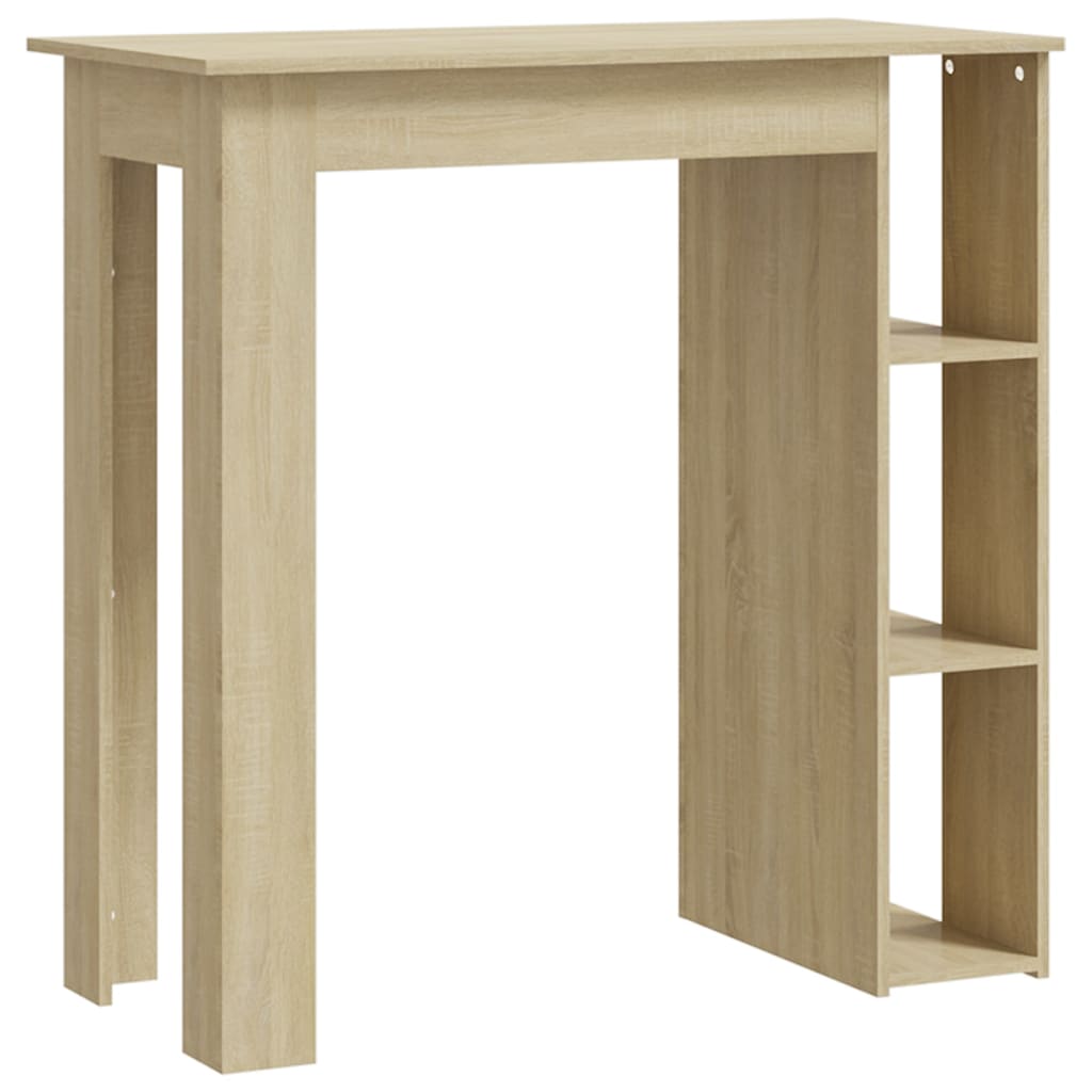vidaXL Masă de bar cu raft, stejar Sonoma, 102x50x103,5 cm, PAL