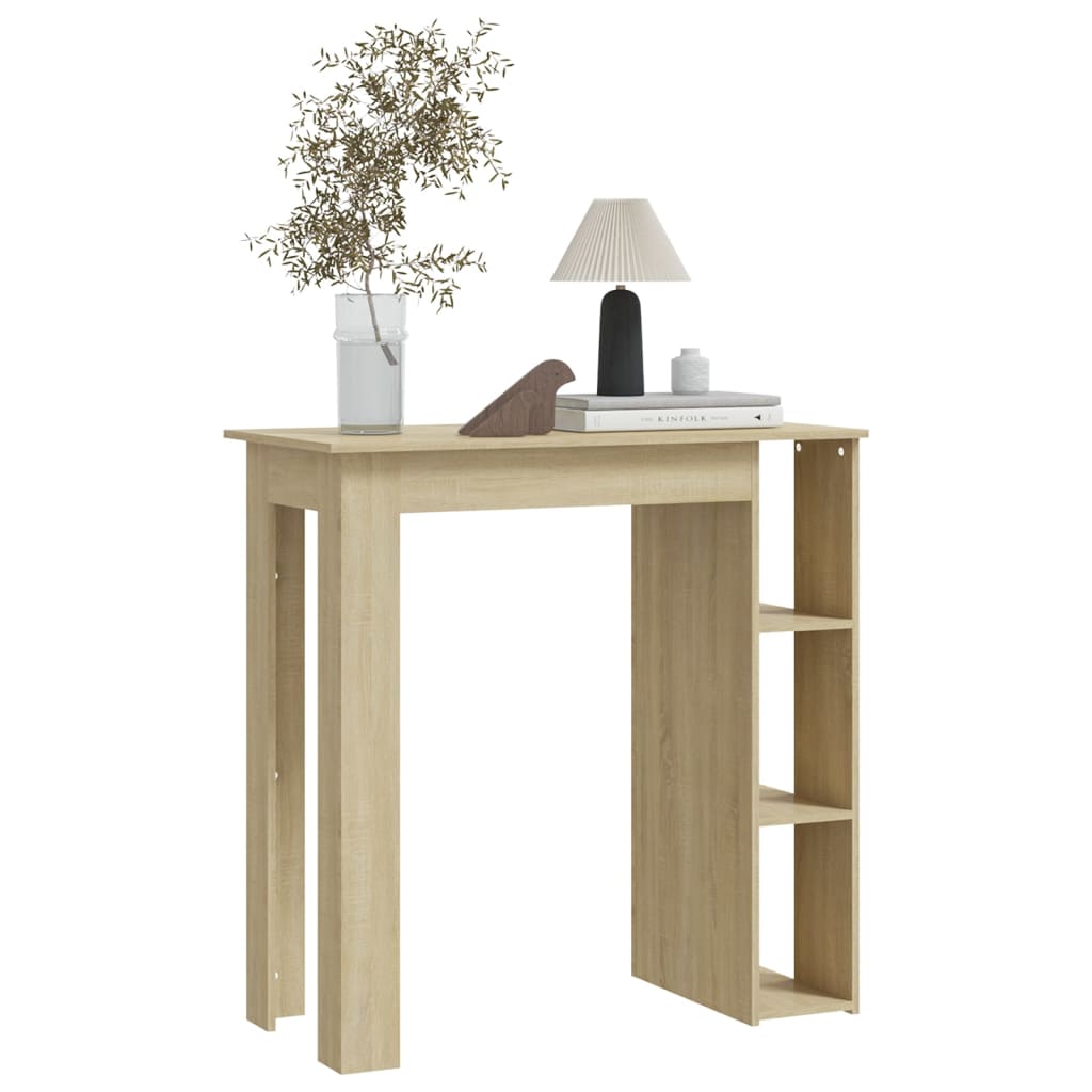 vidaXL Masă de bar cu raft, stejar Sonoma, 102x50x103,5 cm, PAL