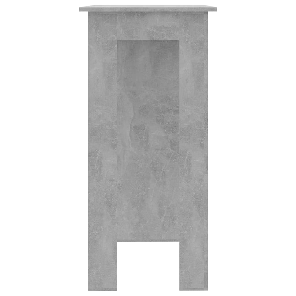 vidaXL Masă de bar cu raft, gri beton,102x50x103,5 cm, PAL vidaXL Masă de bar cu raft, gri beton,102x50x103,5 cm, PAL