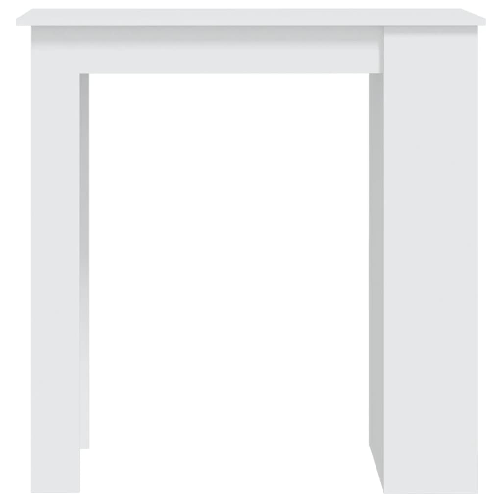 vidaXL Masă de bar cu raft de depozitare, alb, 102x50x103,5 cm, PAL vidaXL Masă de bar cu raft de depozitare, alb, 102x50x103,5 cm, PAL
