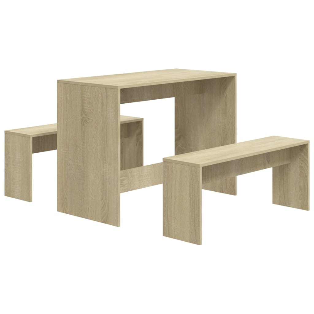 vidaXL Set mobilier de bucătărie, 3 piese, stejar sonoma, PAL vidaXL Set mobilier de bucătărie, 3 piese, stejar sonoma, PAL