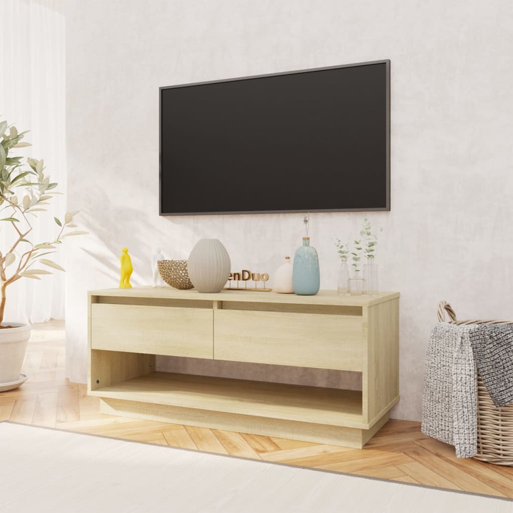 vidaXL Comodă TV, stejar Sonoma, 102x41x44 cm, PAL vidaXL Comodă TV, stejar Sonoma, 102x41x44 cm, PAL