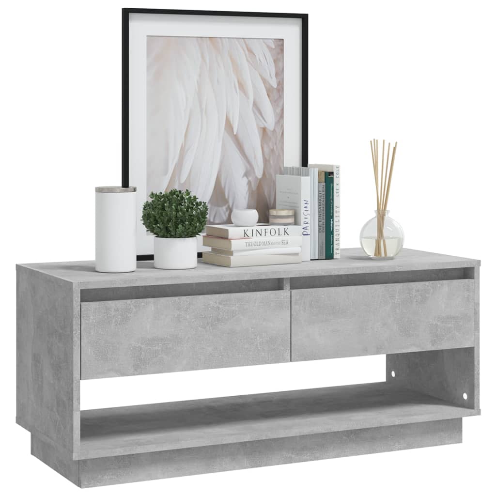 vidaXL Comodă TV, gri beton, 102x41x44 cm, PAL vidaXL Comodă TV, gri beton, 102x41x44 cm, PAL